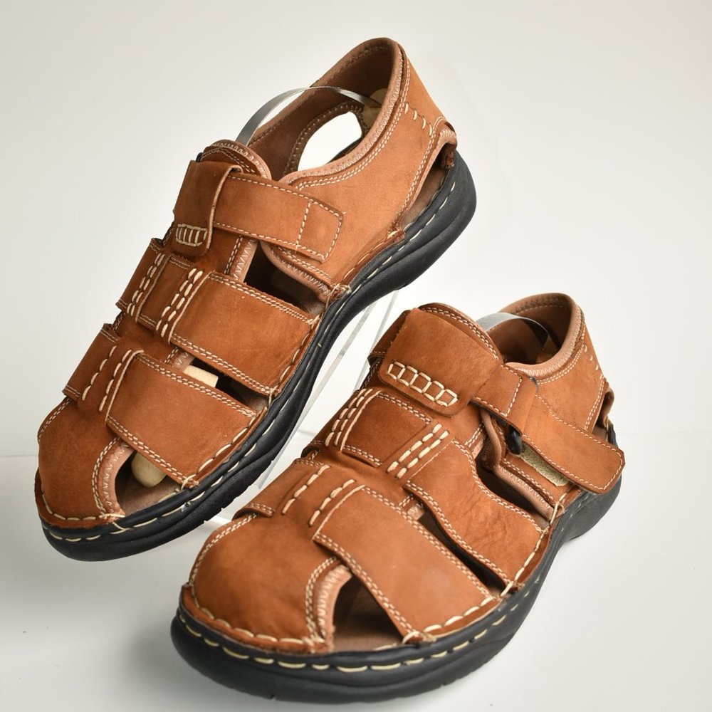 * SHENBO JOUSEN Leather Outdoor Walking Sandals